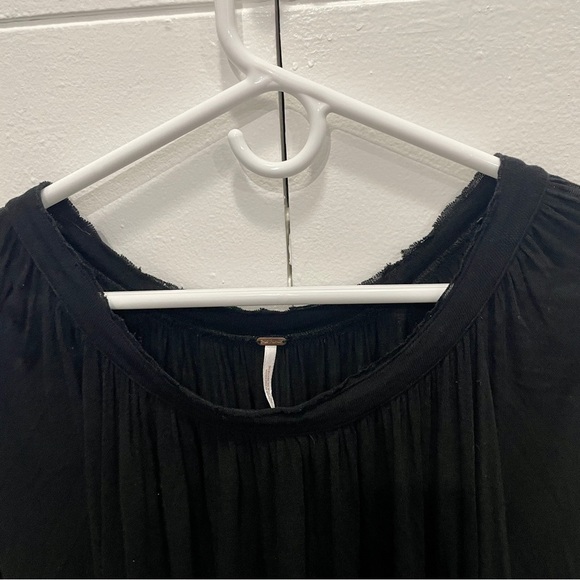 Free People Black Draping Long Sleeve Shirt - Picture 5 of 11